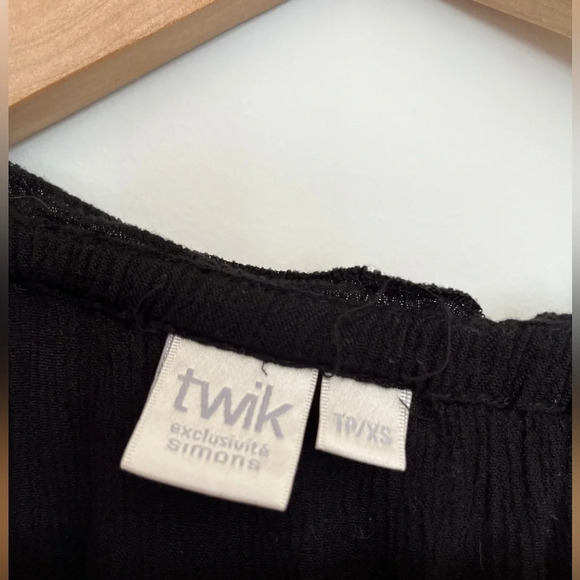 Twik black boho flowy blouse size XS - Picture 4 of 5